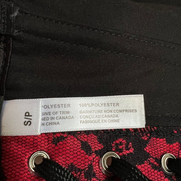 Vintage Coquette Corset Lace Up Tie Whimsigoth Romantic Sexy Lingerie Top Blouse - Picture 6 of 9